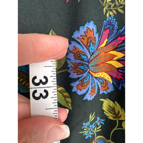 Sugarlips Dress Womens XS Green Blue Floral Mini Auggie Tiered Boho Cottage - Picture 9 of 10